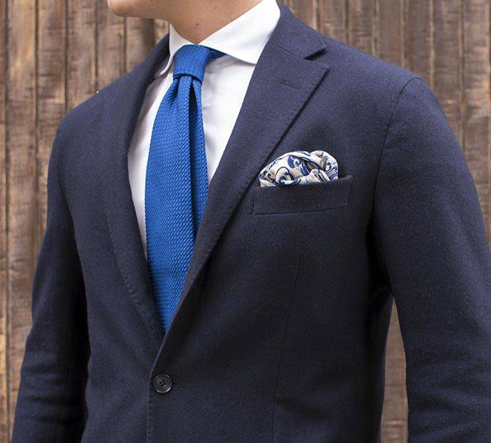 深藍十盎司西裝布料製成的西裝外套