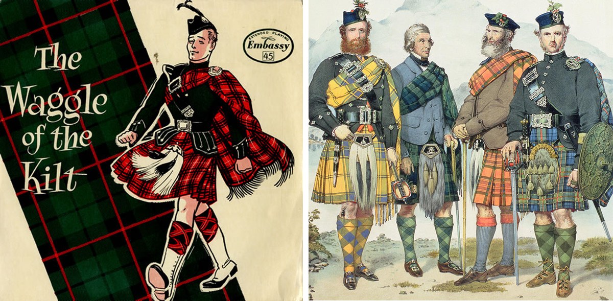 蘇格蘭格紋服裝早期插圖